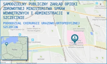 PODODDZIAŁ CHIRURGII URAZOWO-ORTOPEDYCZNEJ - SAMODZIELNY PUBLICZNY ZAKŁAD OPIEKI ZDROWOTNEJ MINISTERSTWA SPRAW WEWNĘTRZNYCH I ADMINISTRACJI  W SZCZECINIE - JAGIELLOŃSKA 44,  SZCZECIN