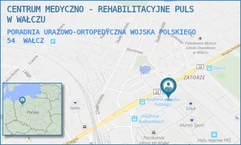 PORADNIA URAZOWO-ORTOPEDYCZNA WOJSKA POLSKIEGO 54 - CENTRUM MEDYCZNO - REHABILITACYJNE PULS W WAŁCZU - WOJSKA POLSKIEGO 54,  WAŁCZ