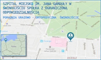 PORADNIA URAZOWO - ORTOPEDYCZNA - SZPITAL MIEJSKI IM. JANA GARDUŁY W ŚWINOUJŚCIU SPÓŁKA Z OGRANICZONĄ ODPOWIEDZIALNOŚCIĄ - MIESZKA I 7,  ŚWINOUJŚCIE