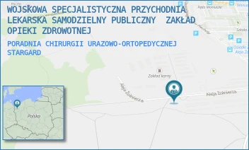 PORADNIA CHIRURGII URAZOWO-ORTOPEDYCZNEJ - WOJSKOWA SPECJALISTYCZNA PRZYCHODNIA LEKARSKA SAMODZIELNY PUBLICZNY  ZAKŁAD OPIEKI ZDROWOTNEJ - AL. ŻOŁNIERZA 37,  STARGARD