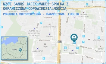 PORADNIA ORTOPEDYCZNA - MAGNOLIOWA - CENTRUM MEDYCZNE SANUS SPÓŁKA Z OGRANICZONĄ ODPOWIEDZIALNOŚCIĄ - MAGNOLIOWA 2,  LUBLIN