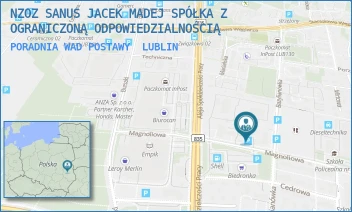 PORADNIA WAD POSTAWY - CENTRUM MEDYCZNE SANUS SPÓŁKA Z OGRANICZONĄ ODPOWIEDZIALNOŚCIĄ - MAGNOLIOWA 2,  LUBLIN